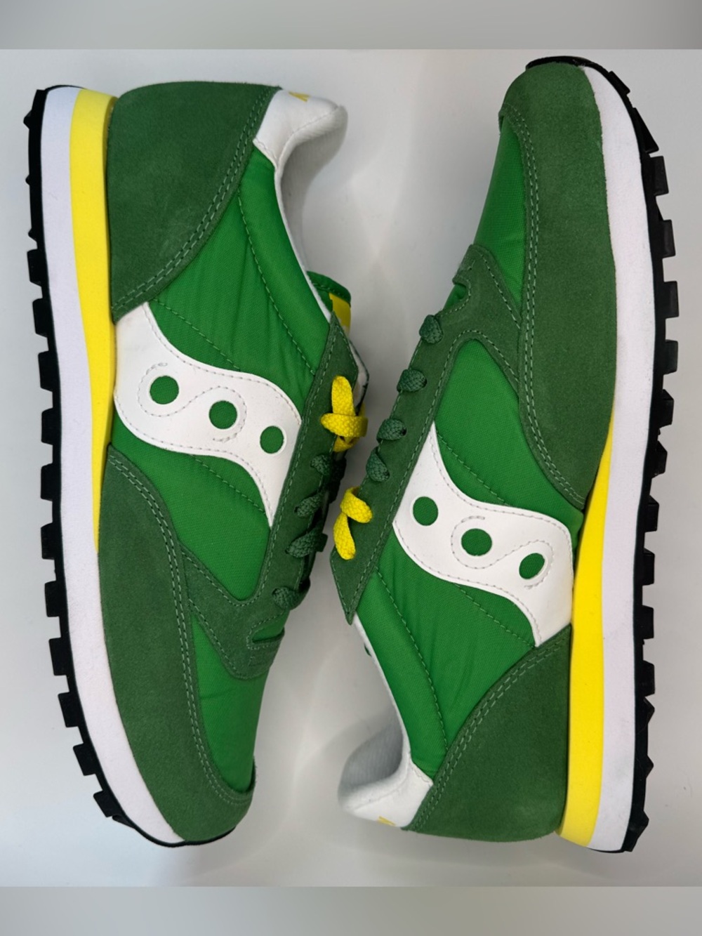 Saucony Jazz Green Yellow Retro Sneakers Men’s 10.5 NWOT